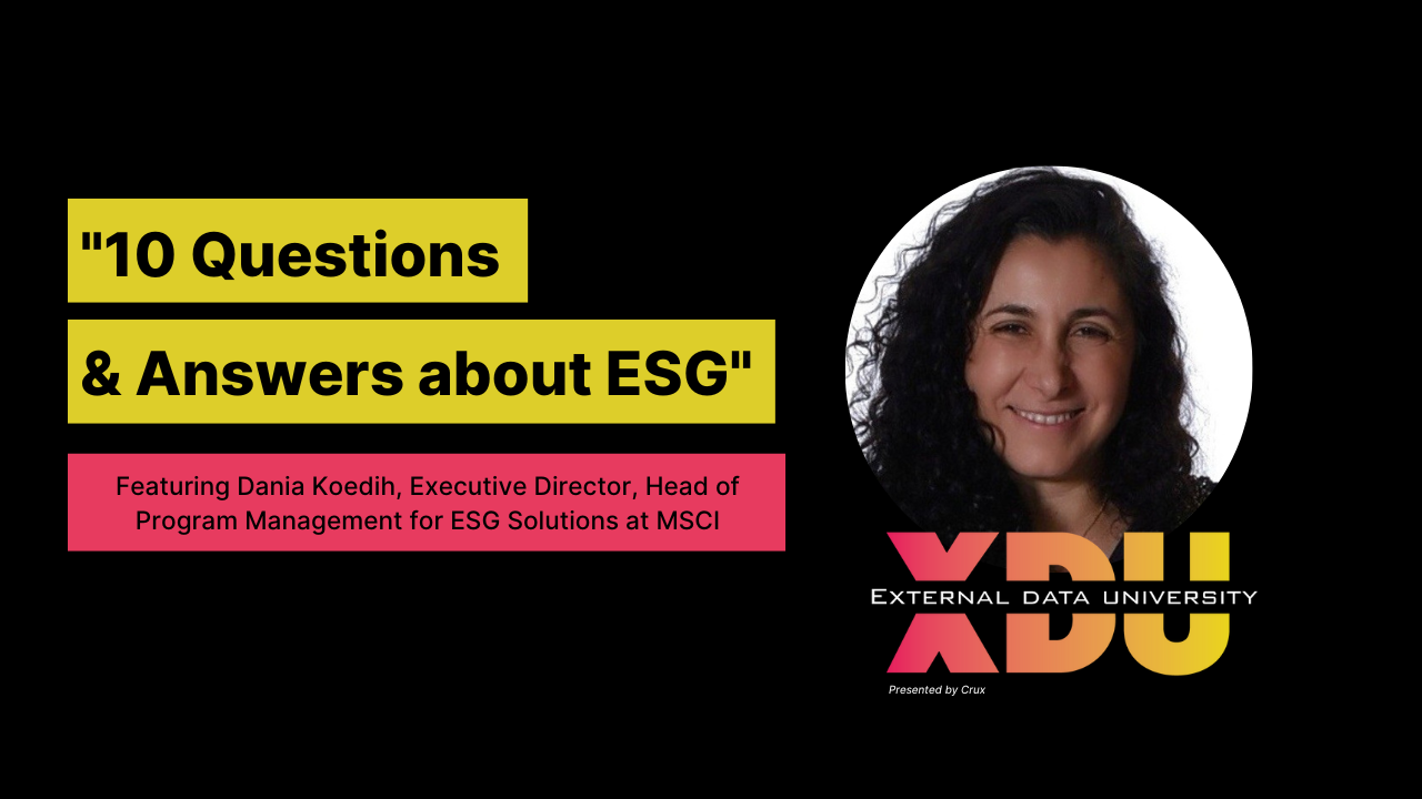 10 Questions & Answers about ESG with MSCI’s Dania Koedih
